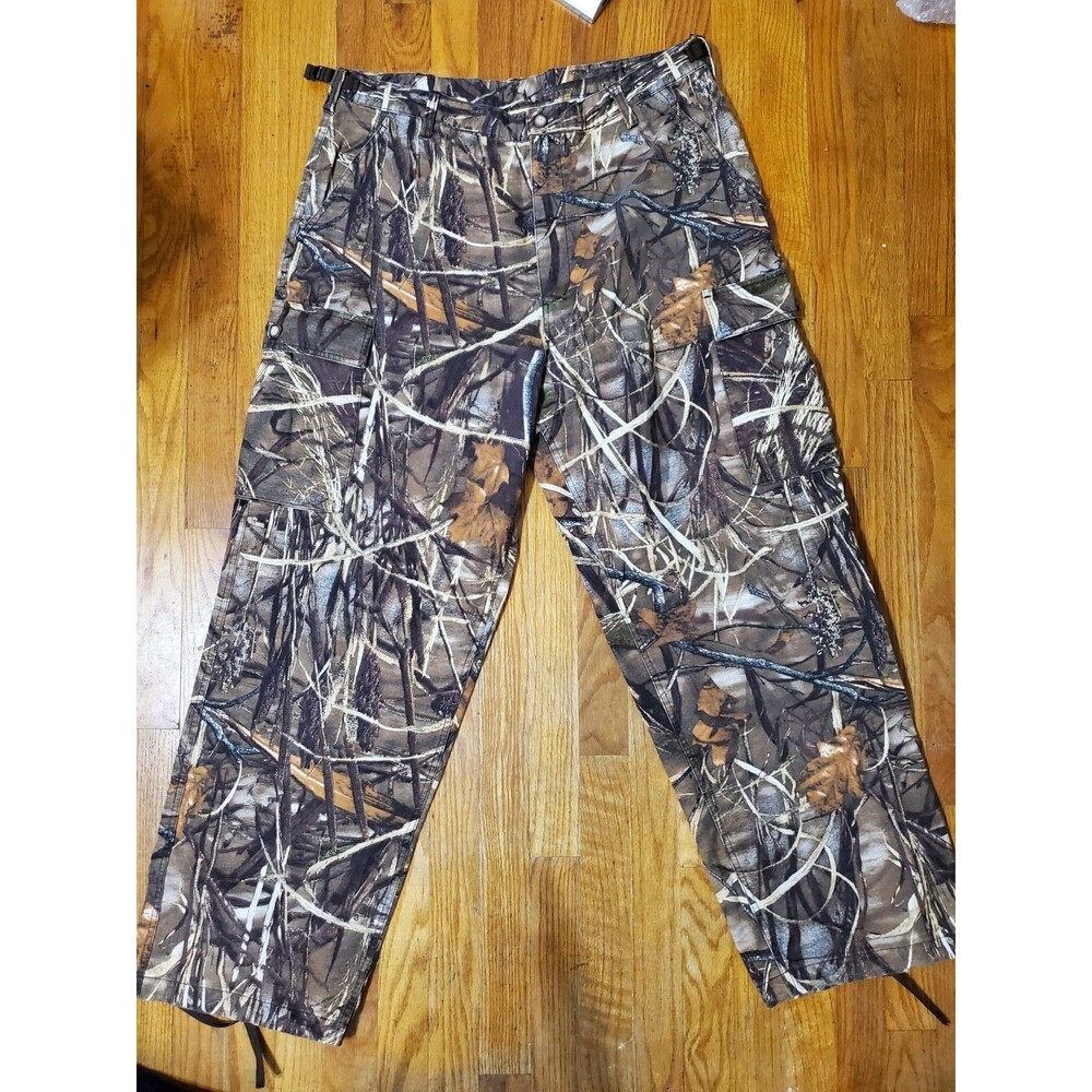Wells Creek Camo Pants Mens Large Hunting Advantage Max-4 38" Waist Wide Leg
